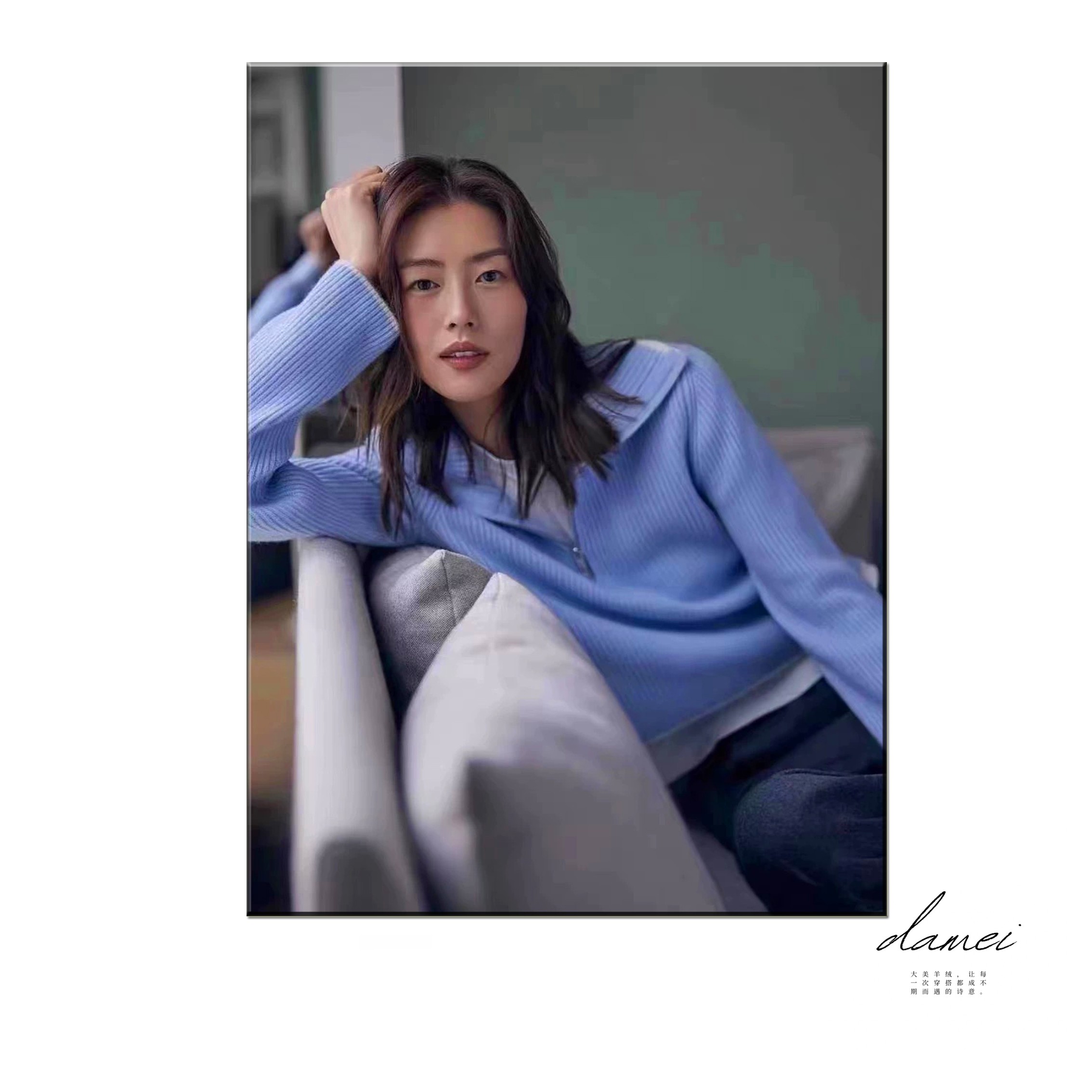 【刘雯同款/一衣三穿】485克重磅加厚双元宝针织工艺山羊绒翻领长袖