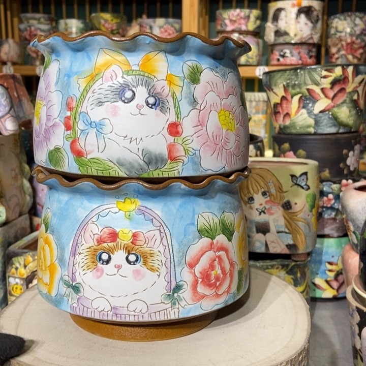 红陶景德镇艺术手绘作品