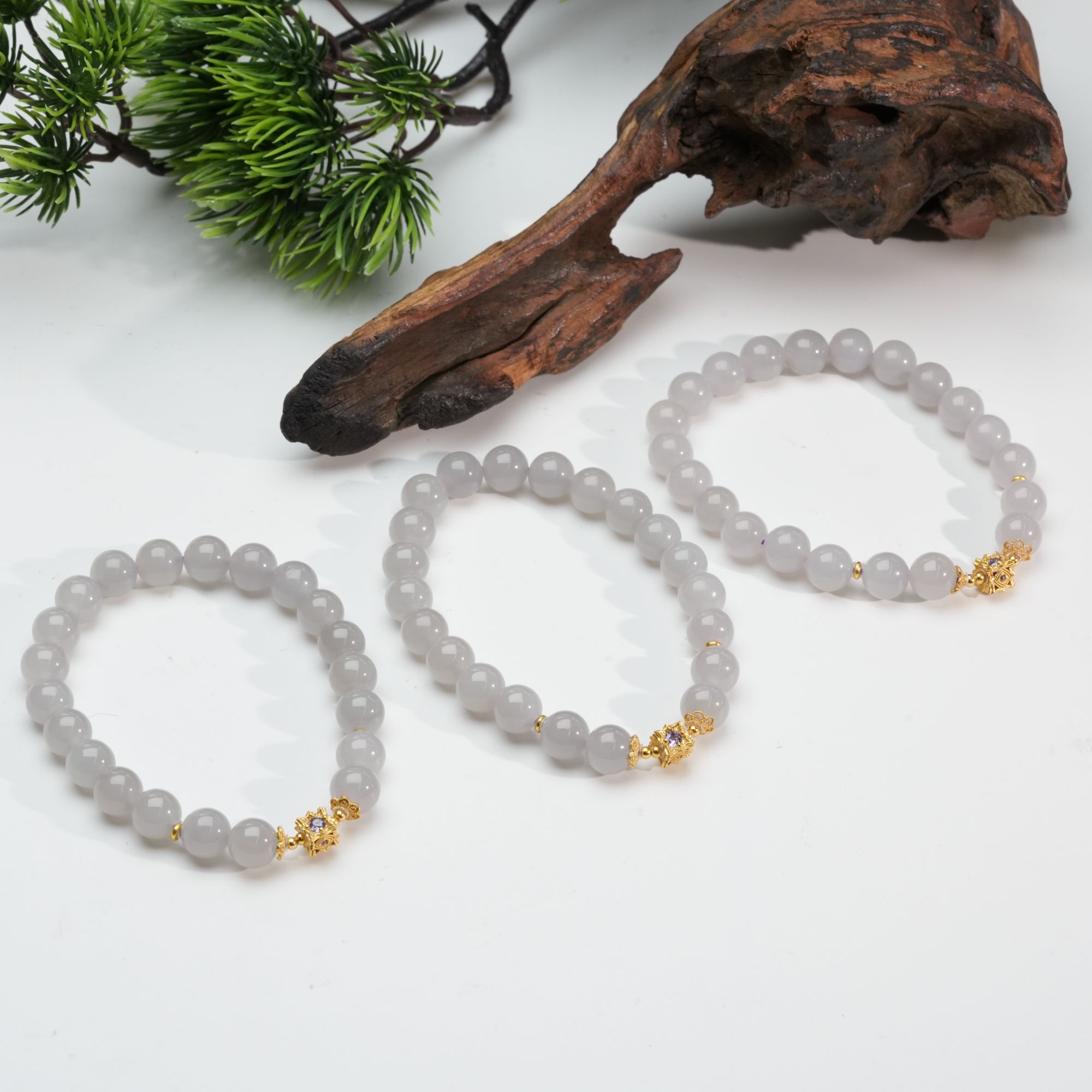 【小北好物】和田玉DIY单圈手串约7.5mm+【多样性发一件】QH08X759