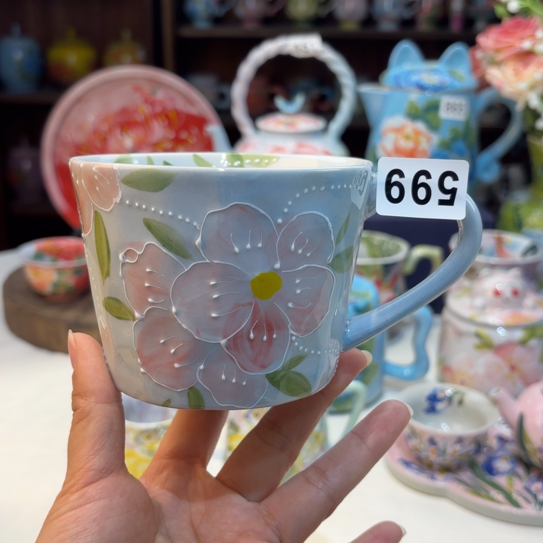 景德镇手绘高温釉下彩陶瓷茶具