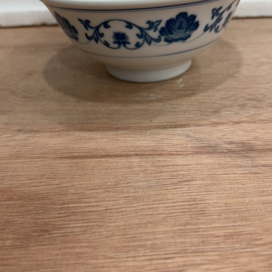 釉下五彩饭碗13.8cm微瑕