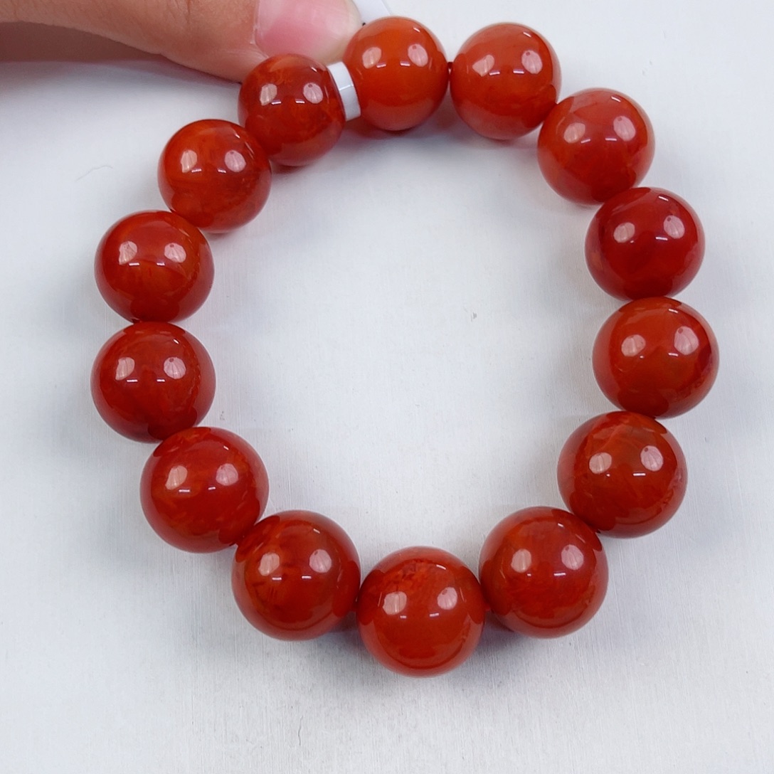 南红玛瑙未镶嵌瓦西收藏级单圈15mm