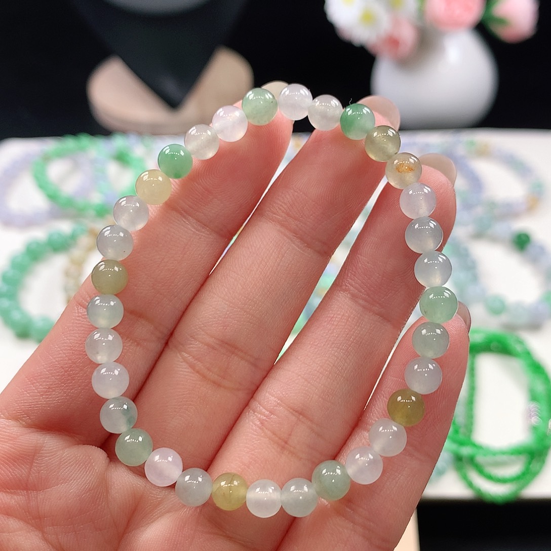 翡翠未镶嵌手链5.3mm