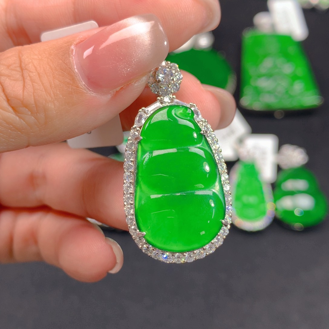 翡翠颈饰银S925镶嵌1111111111