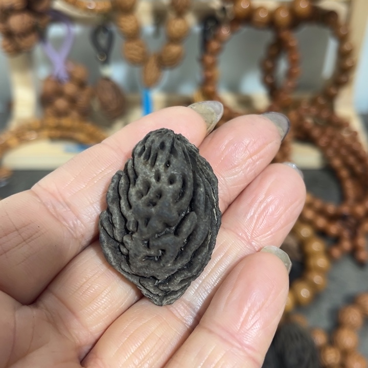 红***恩野生桃枭黑碳化籽