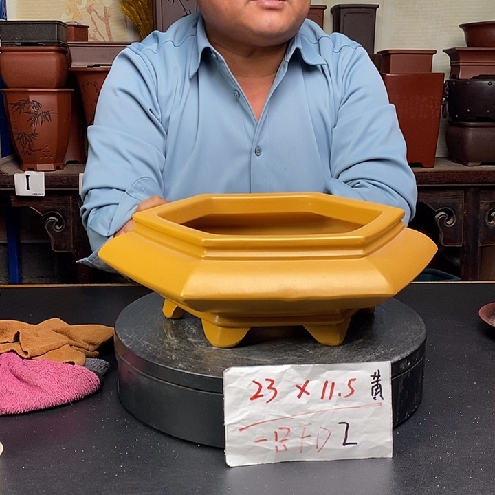 紫砂花盆货号一只FD2