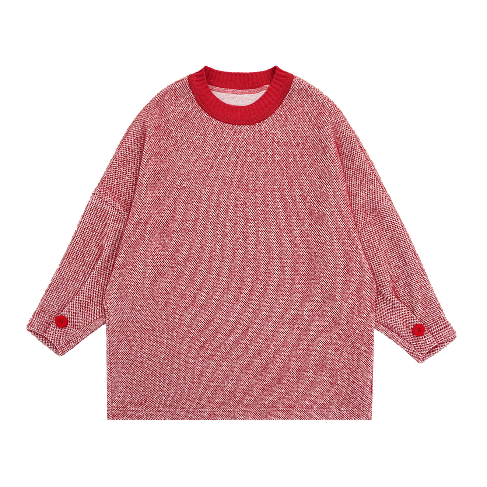 【上新】GGAHOLIDAY秋冬复古宽松百搭圣诞毛衫红色长袖T恤-161071