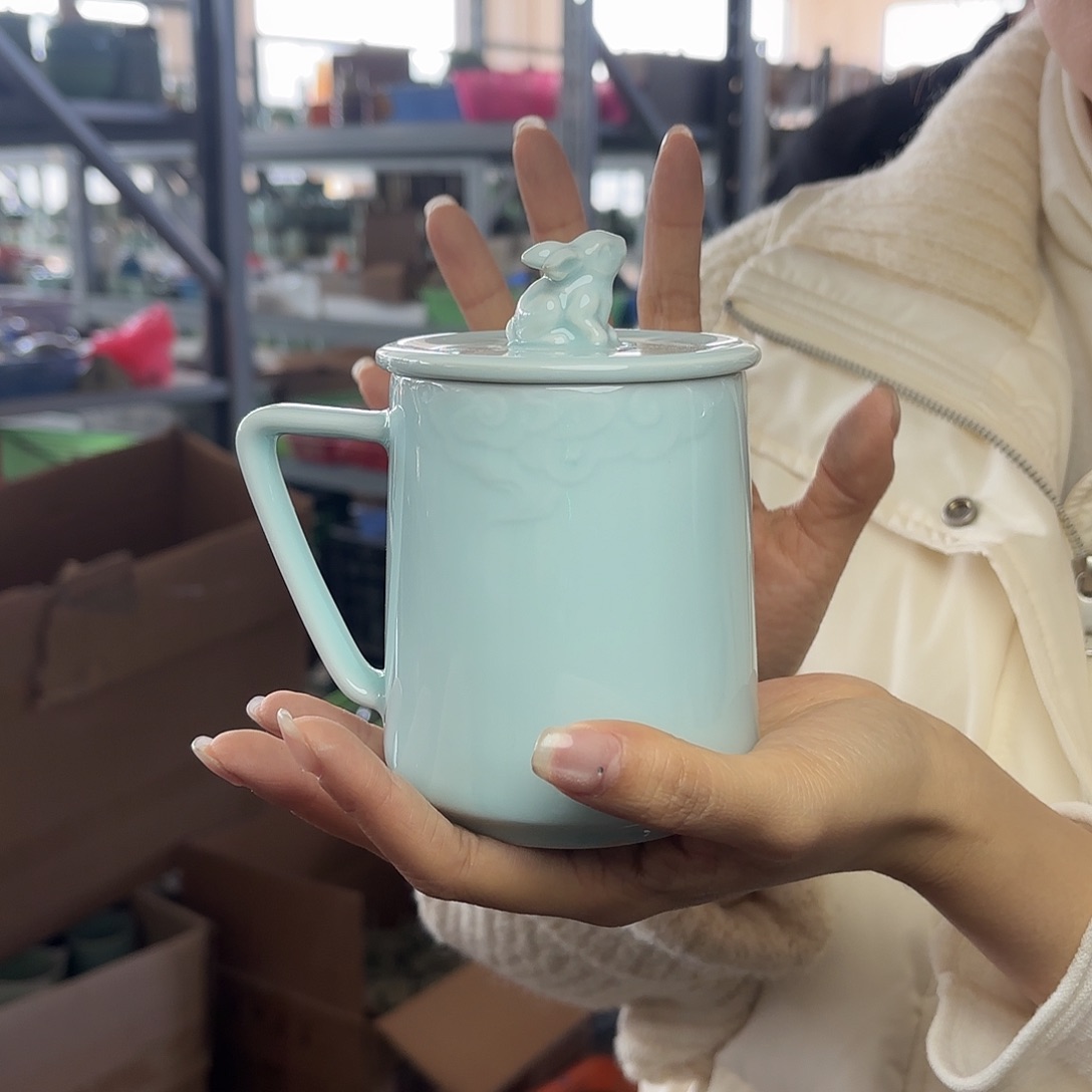 龙泉云间青瓷小米茶器