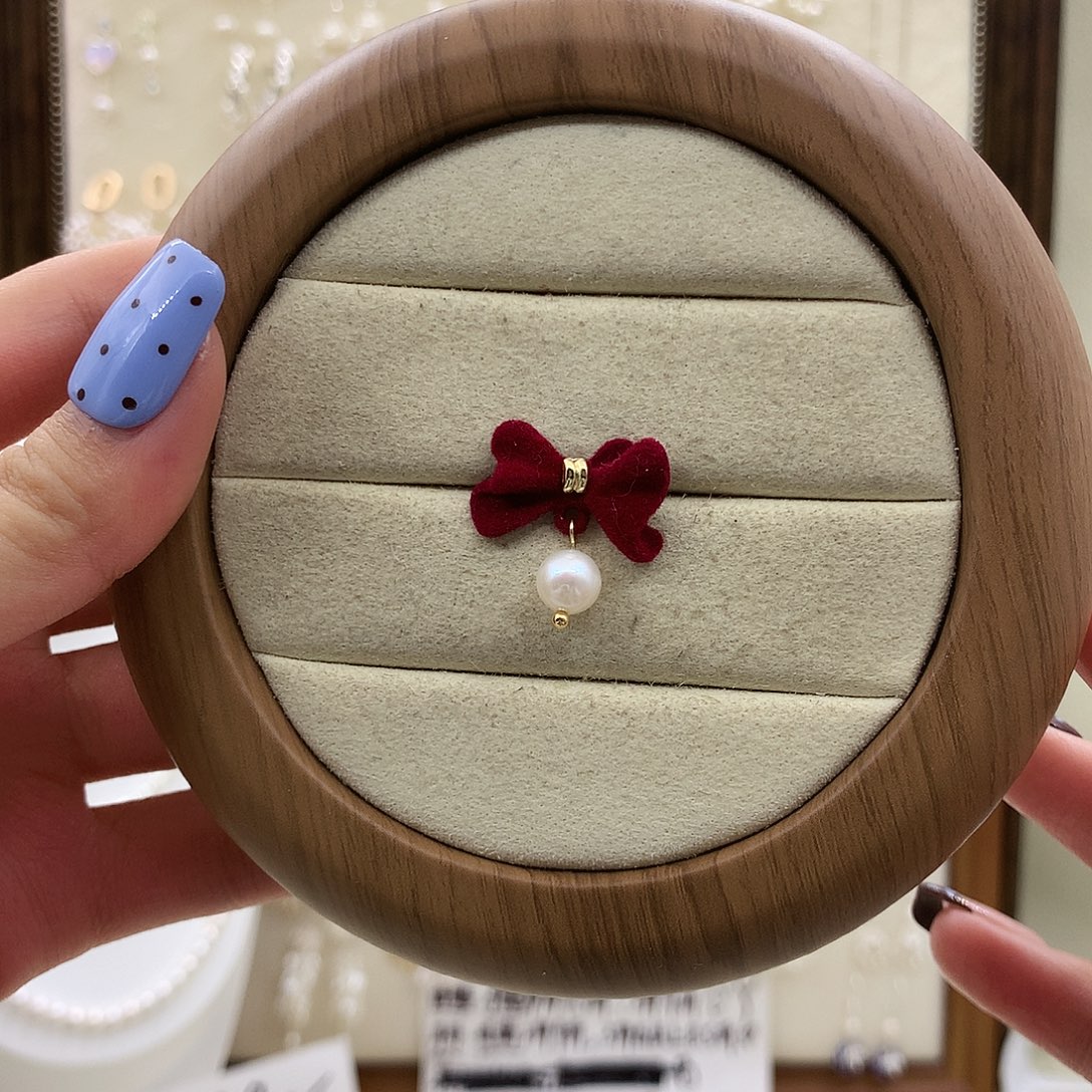 耳饰银S925镶嵌淡水珍珠