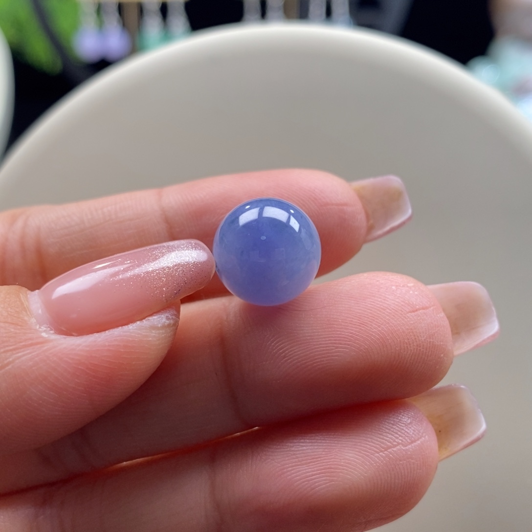 翡翠未镶嵌吊坠(不含链)翡翠浓蓝紫珠卡12.1