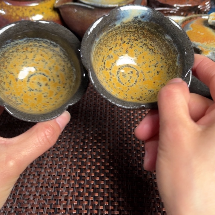 紫砂茶杯一对小杯