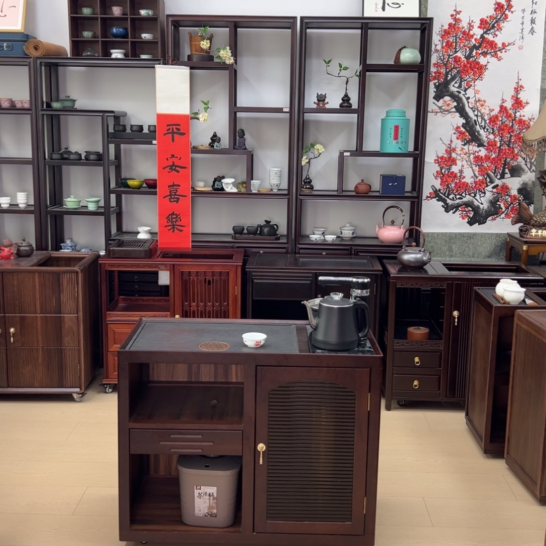 绒质广****司乌金木实木茶水柜