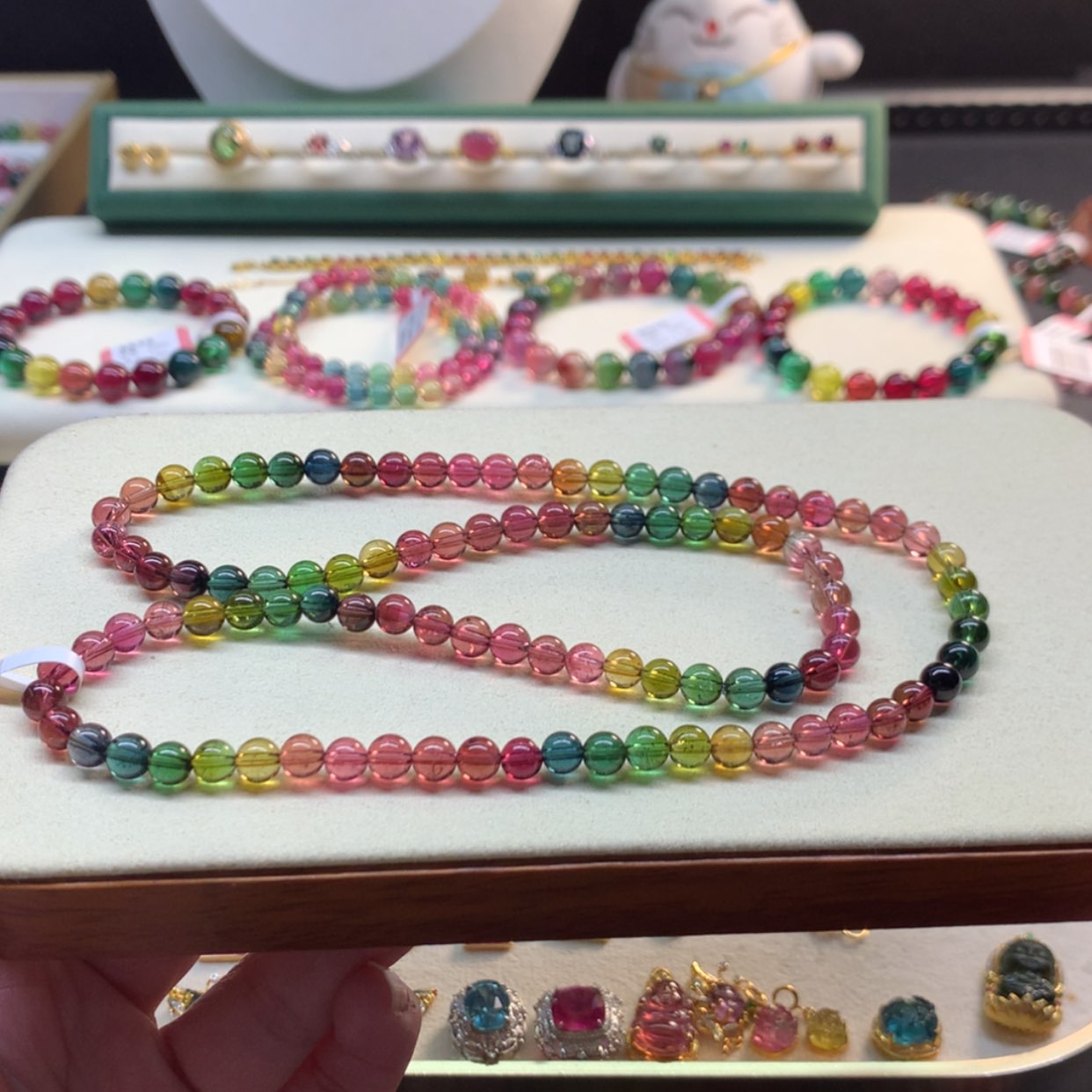【闪购商品】碧玺手链未镶嵌碧玺彩虹5.6mm