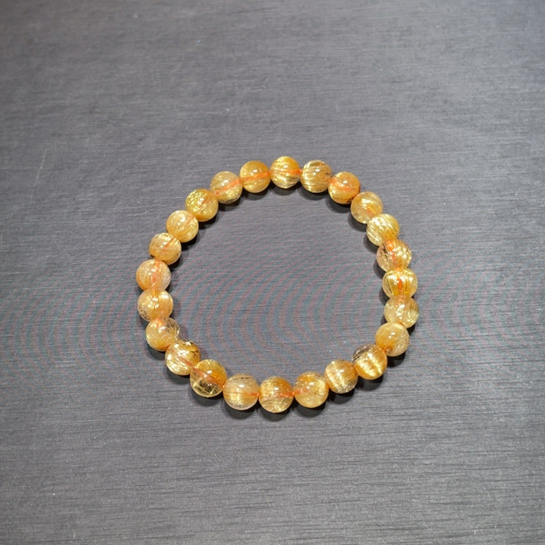 米***罗未镶嵌发晶手链金钛晶