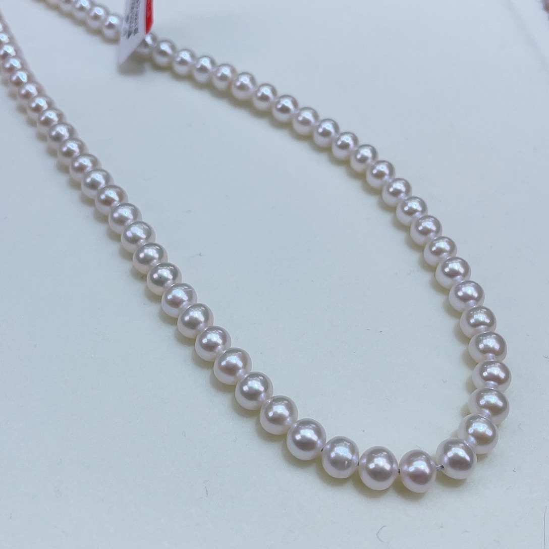 淡水珍珠6/7爆亮极强光炫粉银S925镶嵌