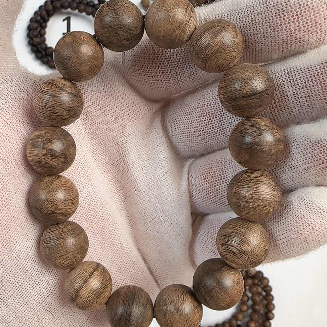 沉香手串1.3虎斑纹菩萨棋沉香手串