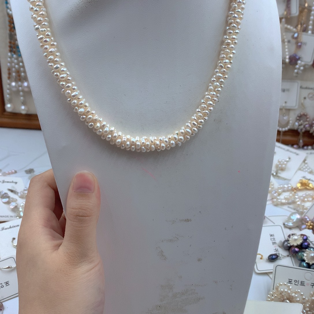 颈饰合金淡水珍珠小***妖