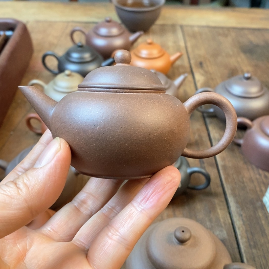 紫砂茶壶h*销日紫泥容量100cccc