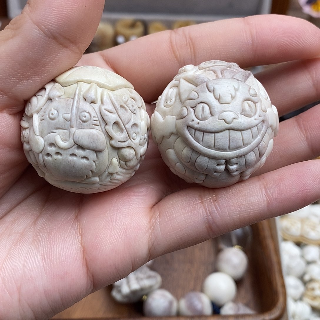 鹿骨把件c12龙猫手球36尺寸不退换