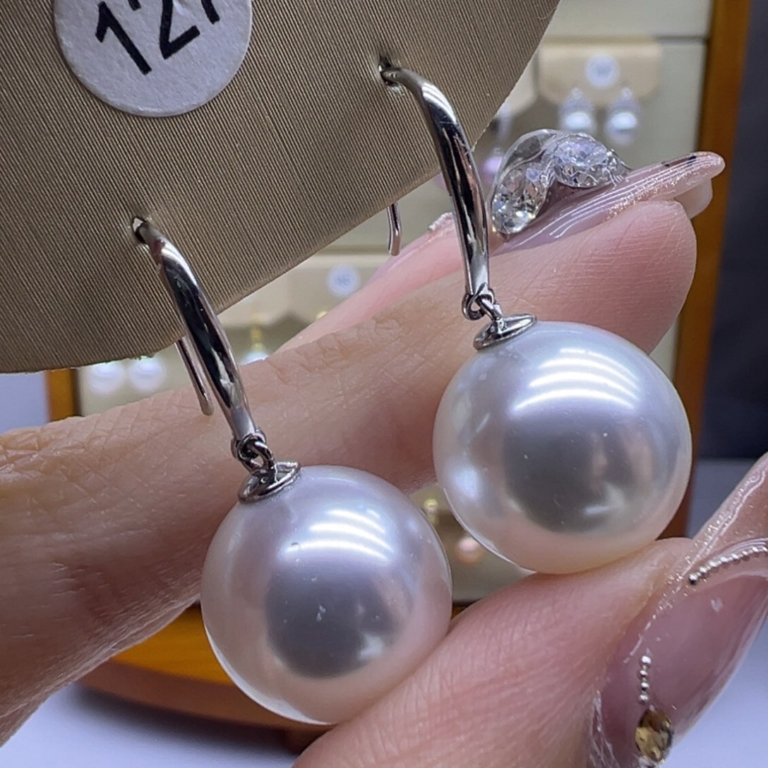 淡水珍珠耳饰银S925镶嵌