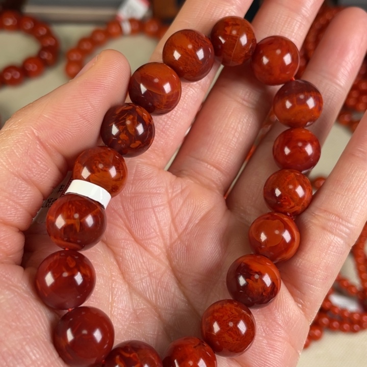 南红玛瑙手链未镶嵌