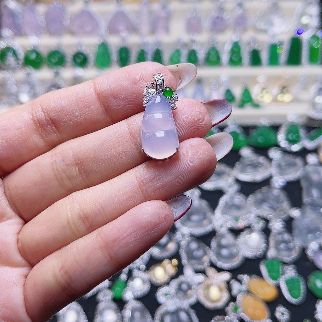 玛瑙/玉髓颈饰银S925镶嵌