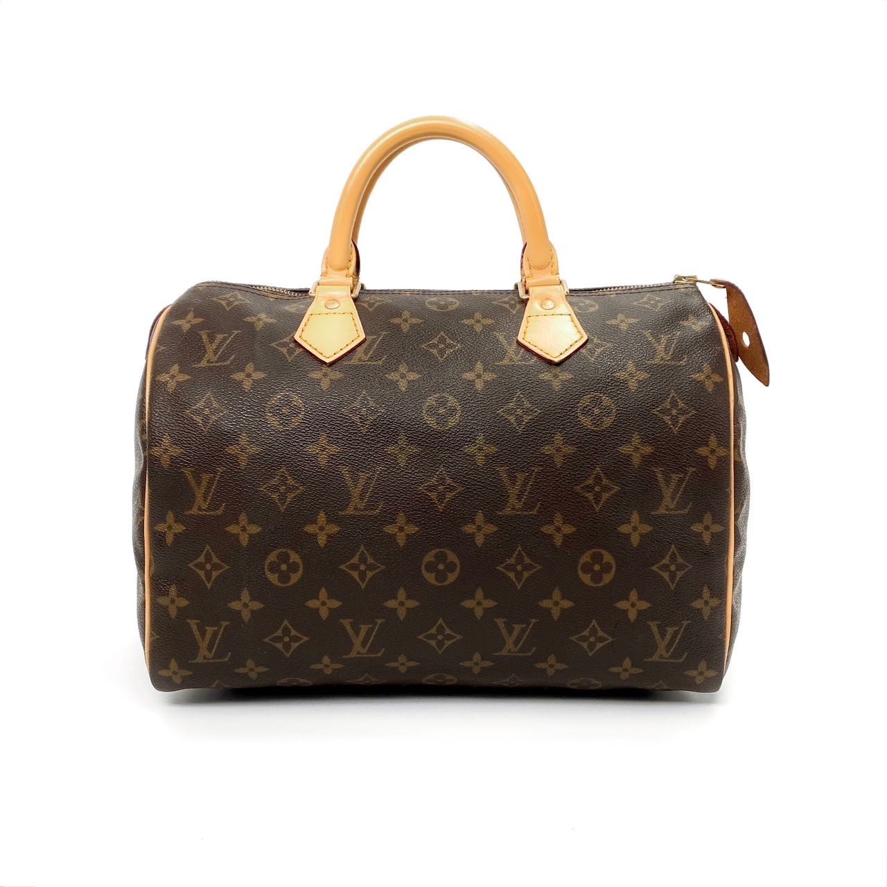 95新 LouisVuitton/路易威登 95新 老花牛皮speedy30手提包