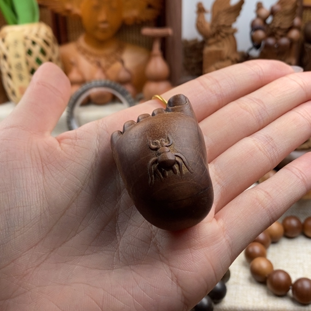 手串/手链檀香木迈索尔，老山檀香，奶香，知足常乐（瑕疵）