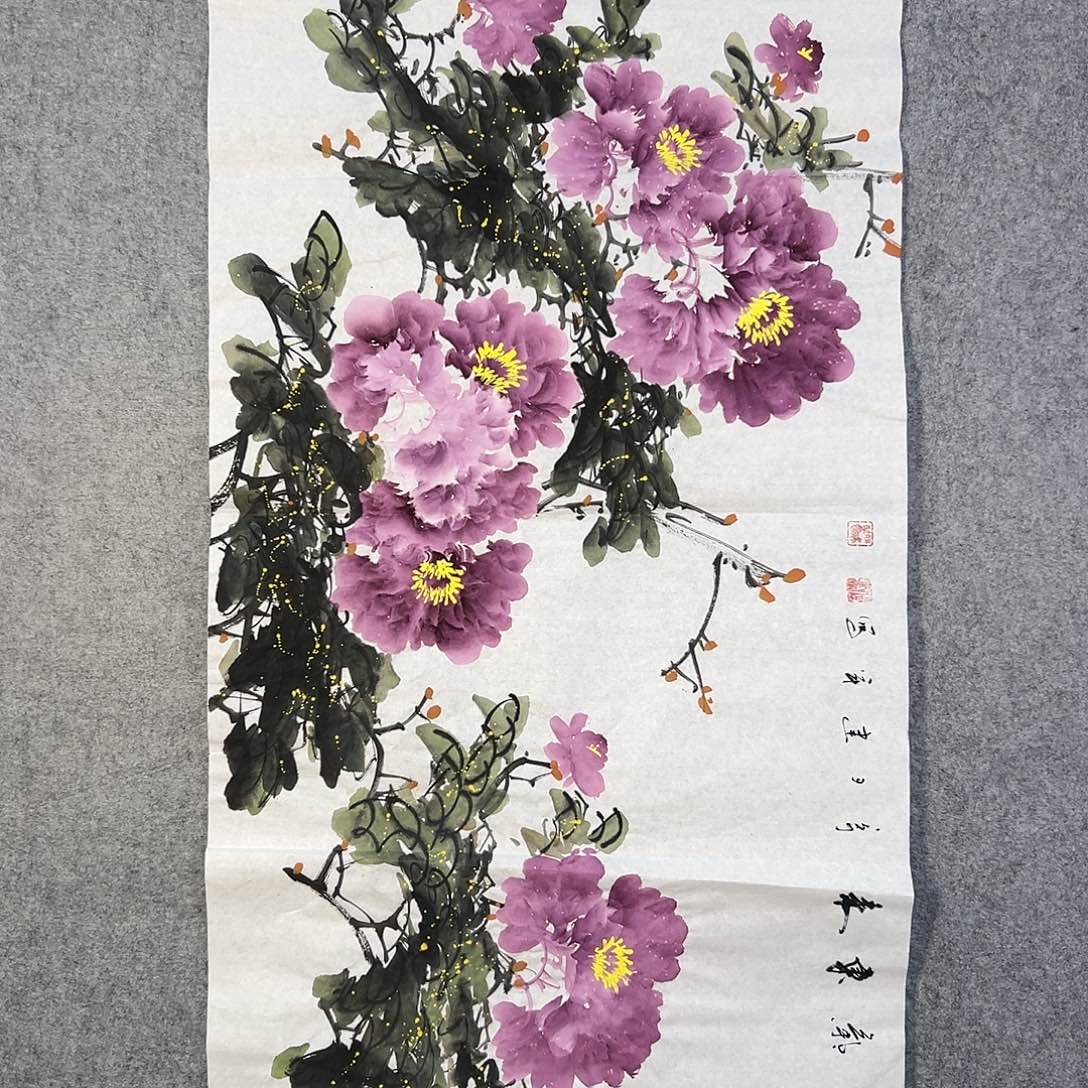 国画068 牡丹之歌传情传中之美