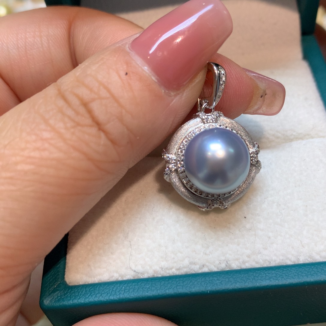 海水珍珠颈饰银S925镶嵌