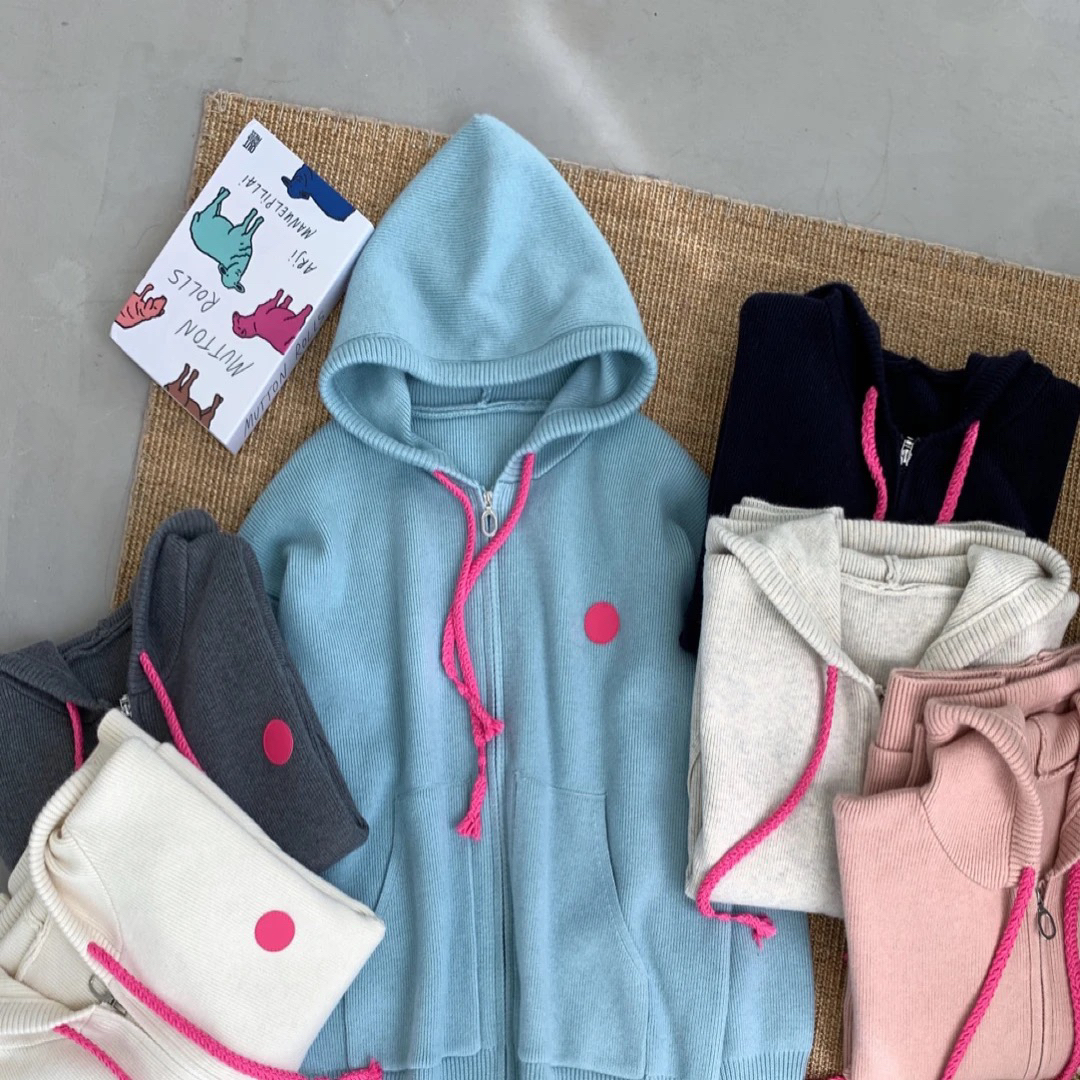 788 慵懒连帽加厚拉链帽衫