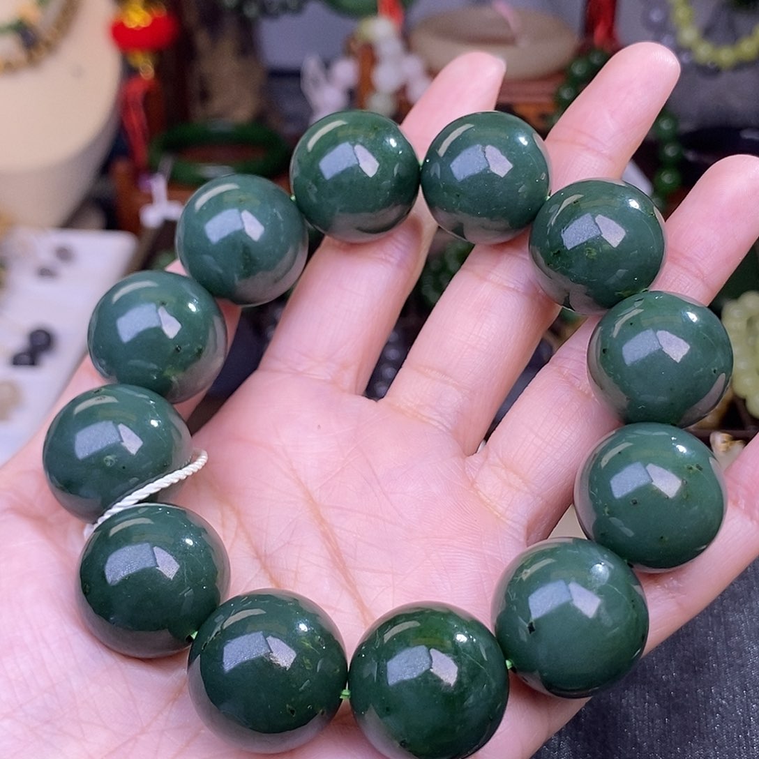 和田玉碧玉手链约20清货价未镶嵌