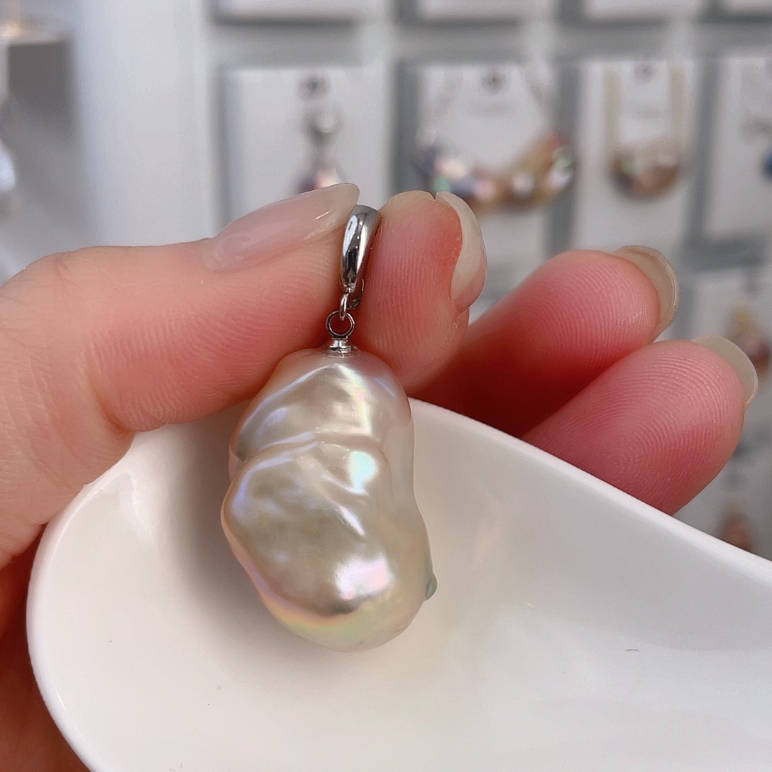 淡水珍珠颈饰银S925镶嵌