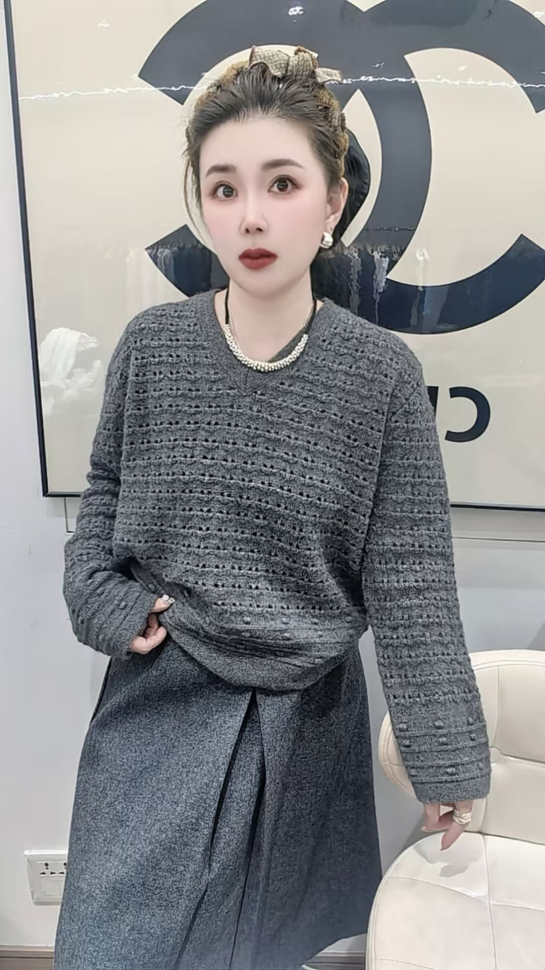 秋季常规款长袖常规毛针织衫休闲套头网红百搭