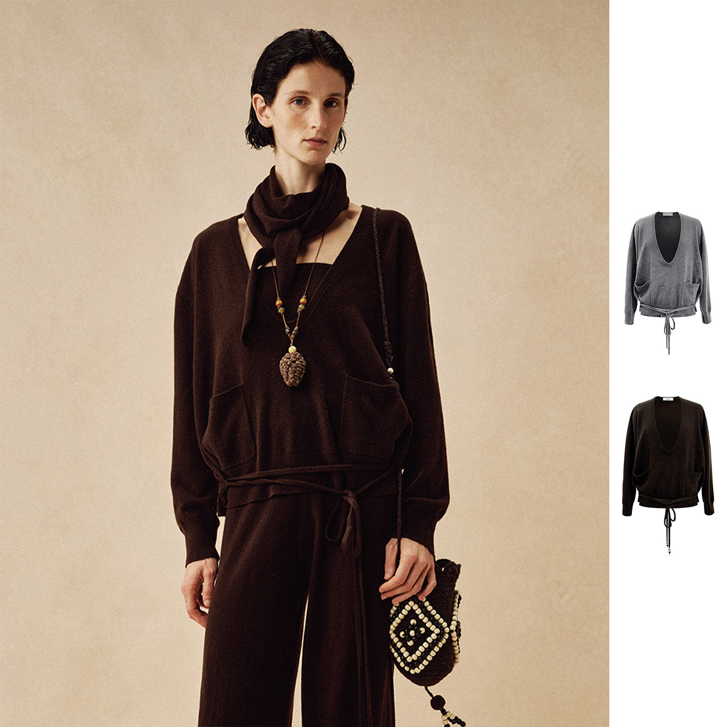 INTHELI设计师品牌 超细羊毛套头衫气质女 DSC买手店 DY5I08014