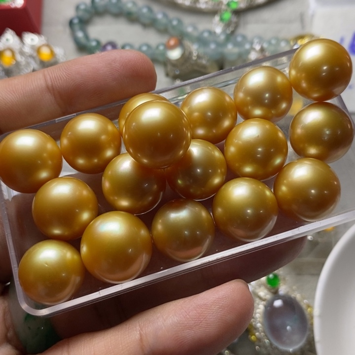 海水珍珠颈饰未镶嵌缅甸天然14-15+