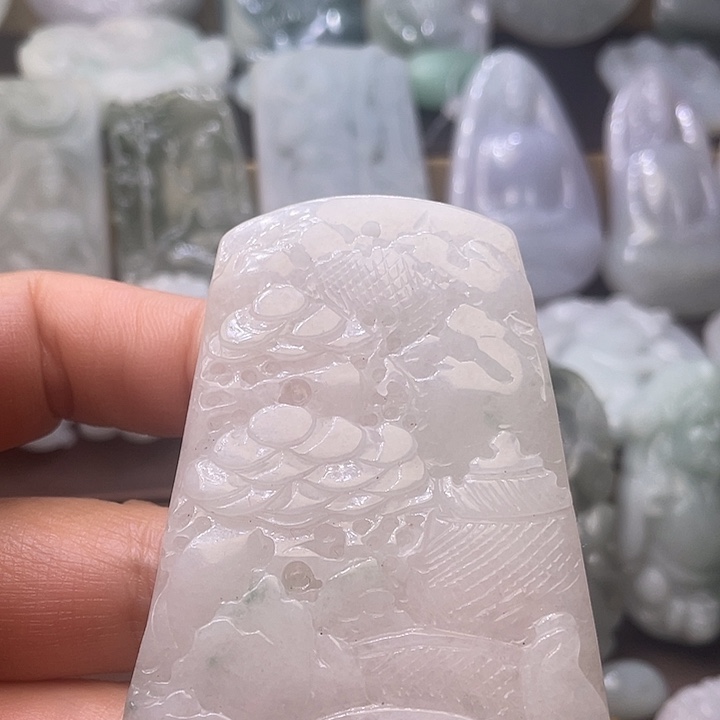 定制翡翠未镶嵌缅甸翡翠吊坠