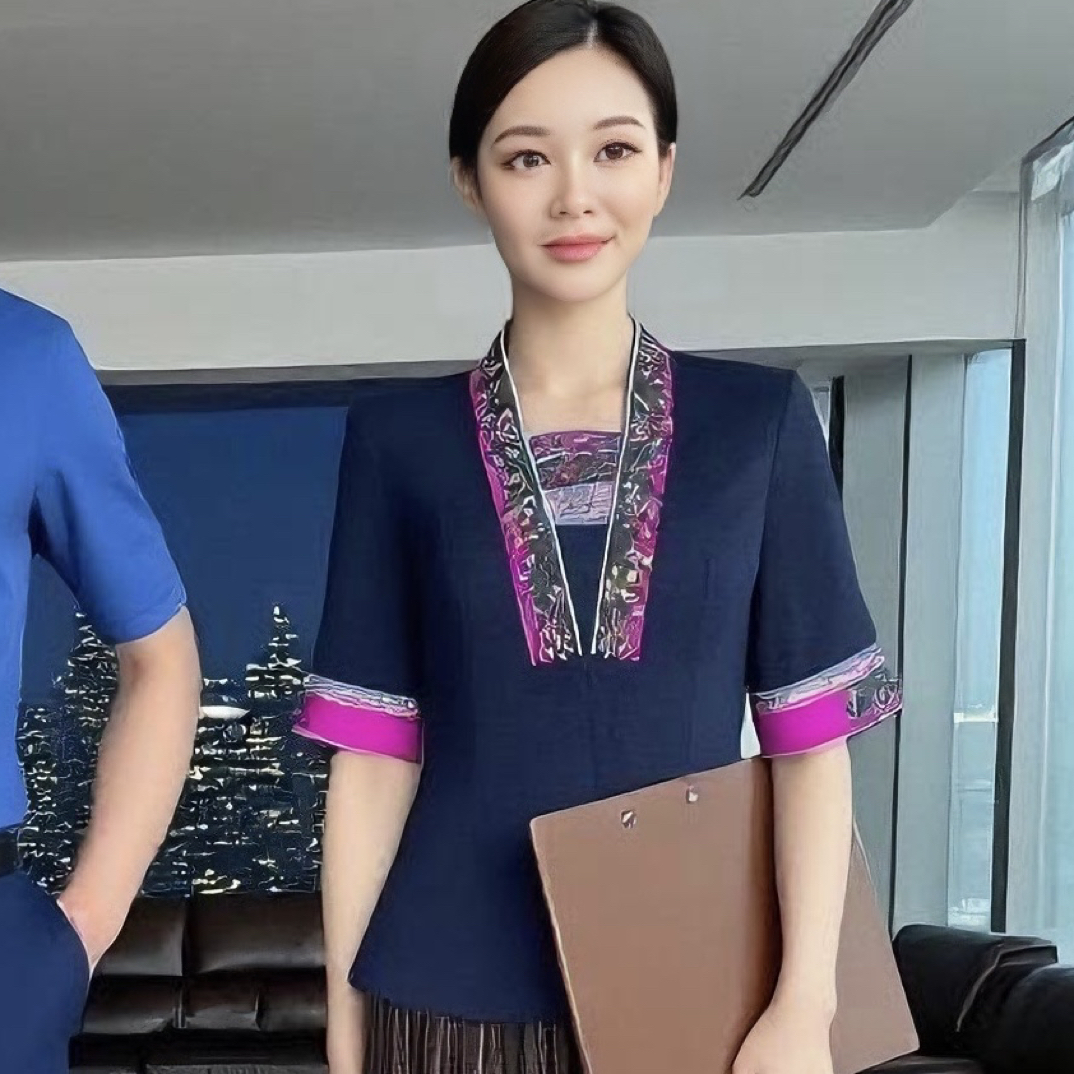 广西三江侗族短袖上衣夏季短款修身改良款日常风民族服饰