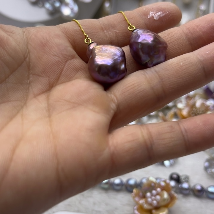 淡水珍珠银S925镶嵌颈饰