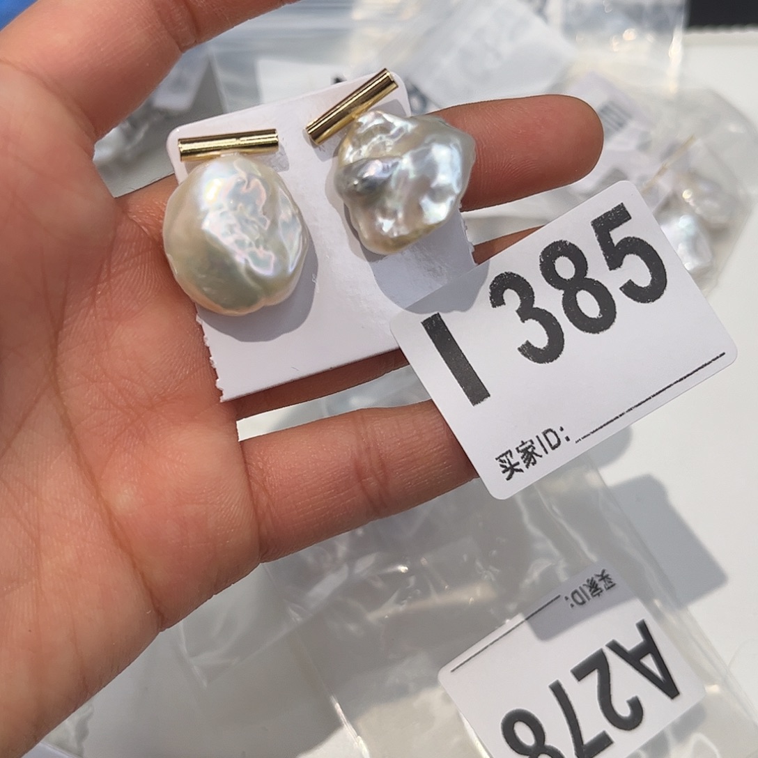 耳饰合金淡水珍珠