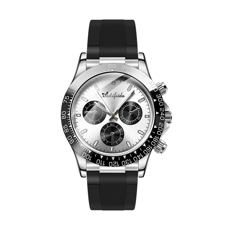 经典熊猫迪男士手表硅胶轻奢新款简约时尚