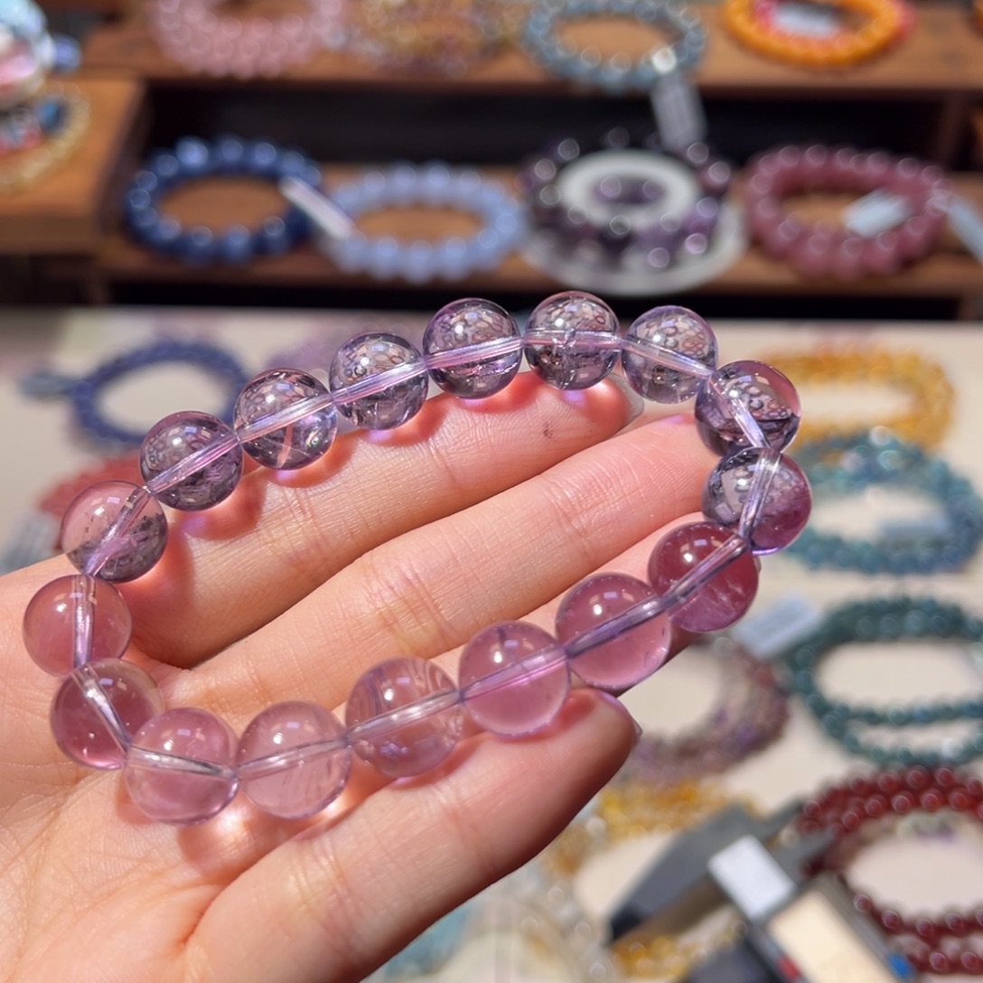 水晶未镶嵌手串11m福利紫水晶阿塞