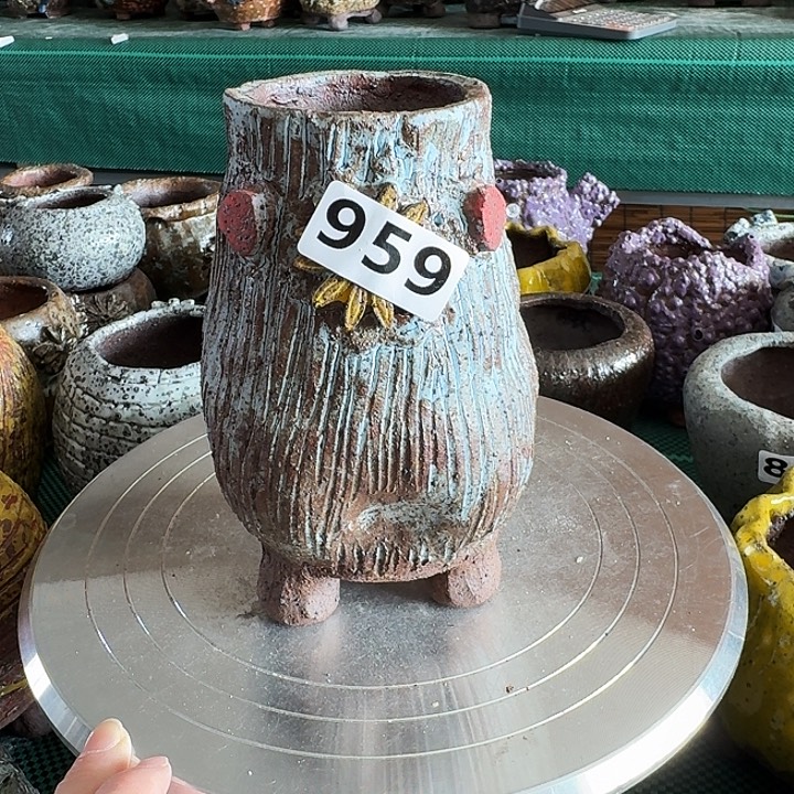 内口6高16粗陶手工