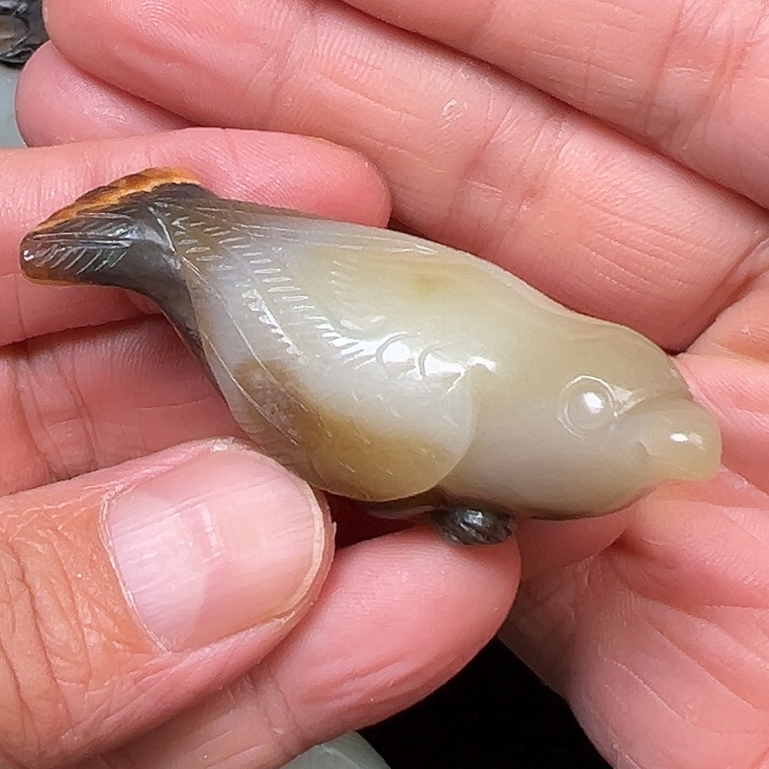 和田玉未镶嵌挂件勇**前