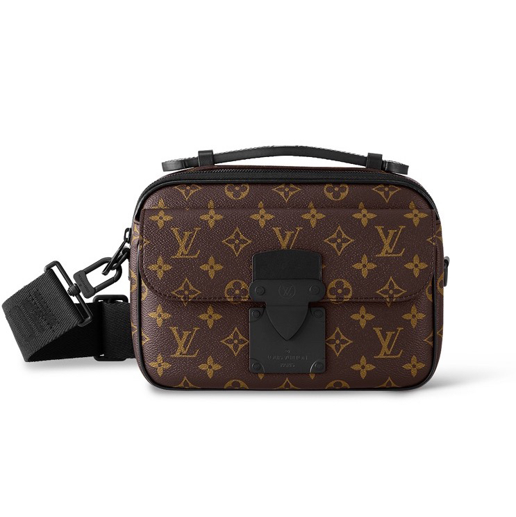 99新 LouisVuitton/路易威登 棕色老花Slock相机包芯片款2956