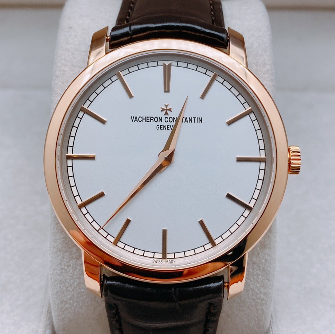 99新 Vacheron Constantin/江诗丹顿 43075 玫瑰金 针扣