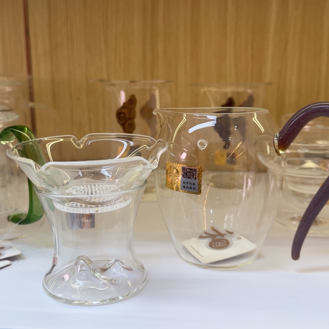 用***3手工艺品玻璃禾器怡然公道杯暮山紫➕观山激光茶漏激光