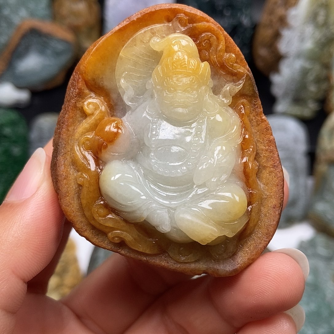 翡翠颈饰未镶嵌丹天然缅甸翡翠A货挂件吊坠 