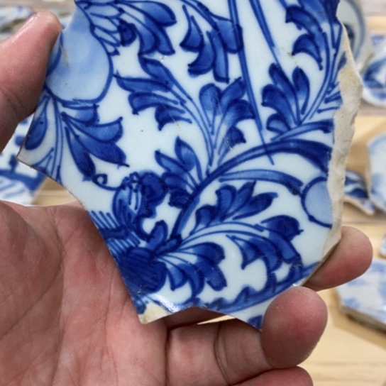 瓷片现代瓷器青花瓷片