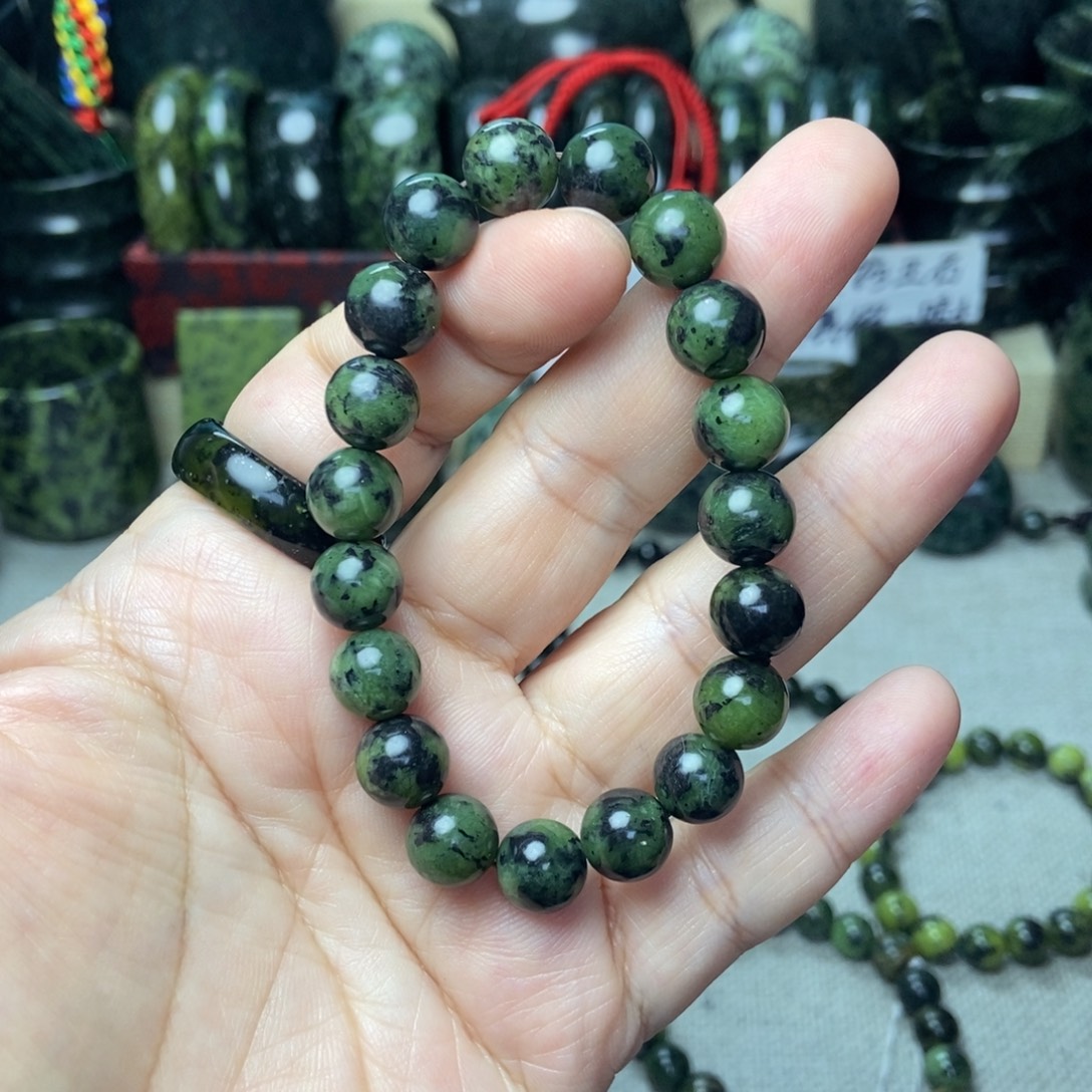 蛇纹石玉未镶嵌手链